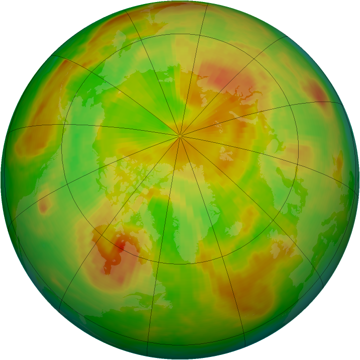 Arctic ozone map for 31 May 1981